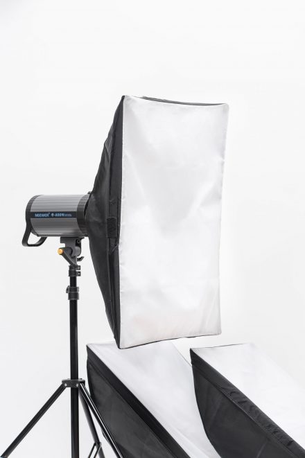 materiel studio torche flash et soft boxe rectangle