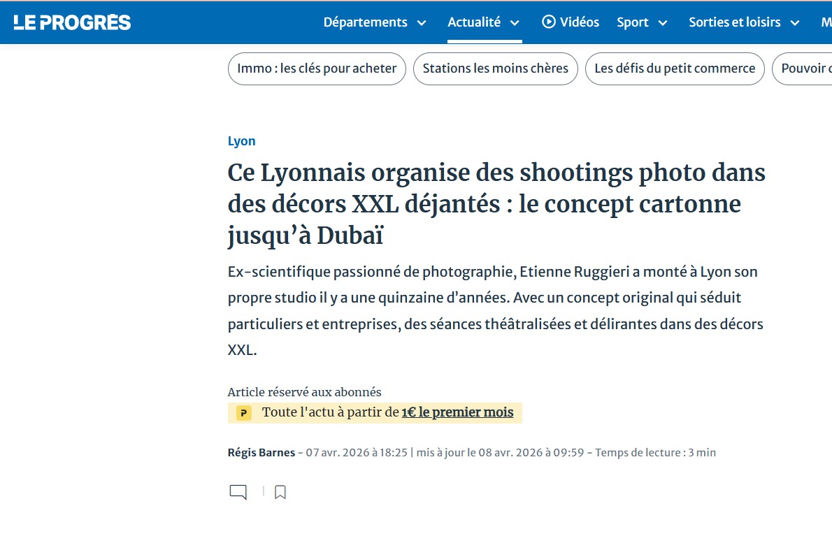 Article Le Progrès sur le Studio Le Carré